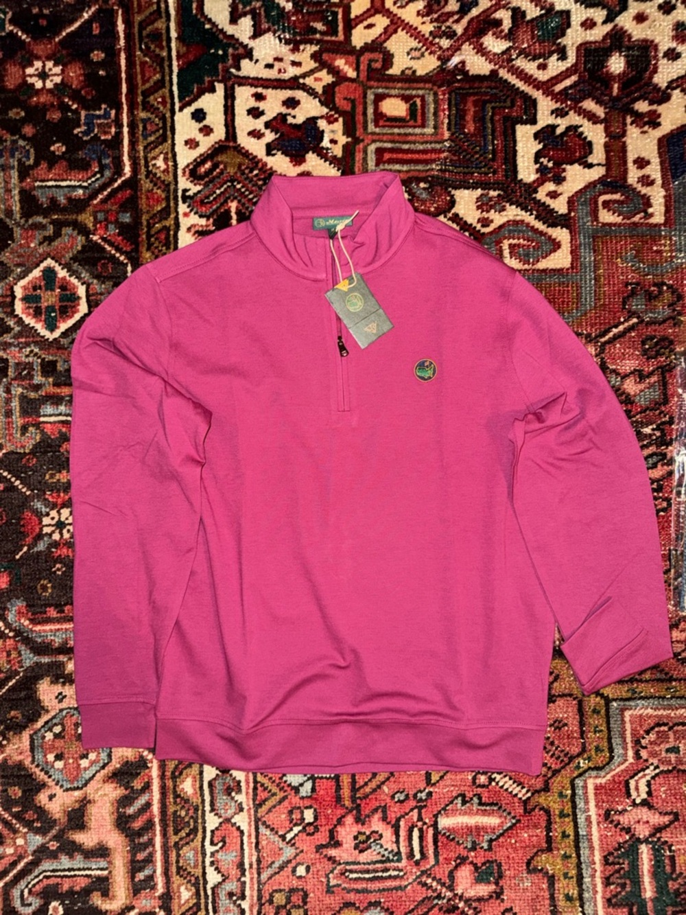 Masters Men's Magenta Quarter-Zip Pullover Sweater new Berckmans 2026